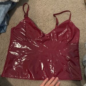 Edikted Glossy Burgundy Top